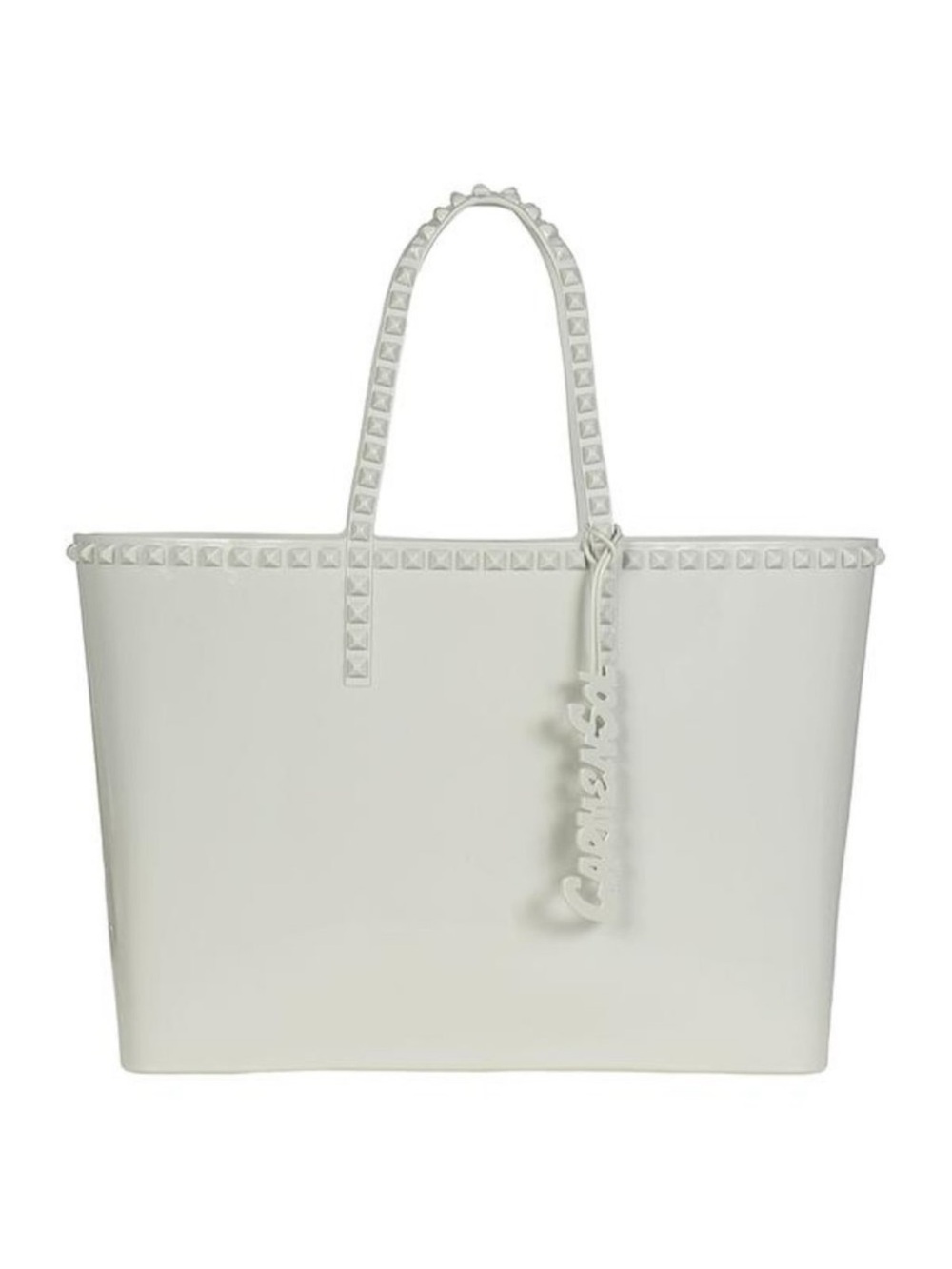 Carmen Sol Angelica light Gray studded 
Large Tote